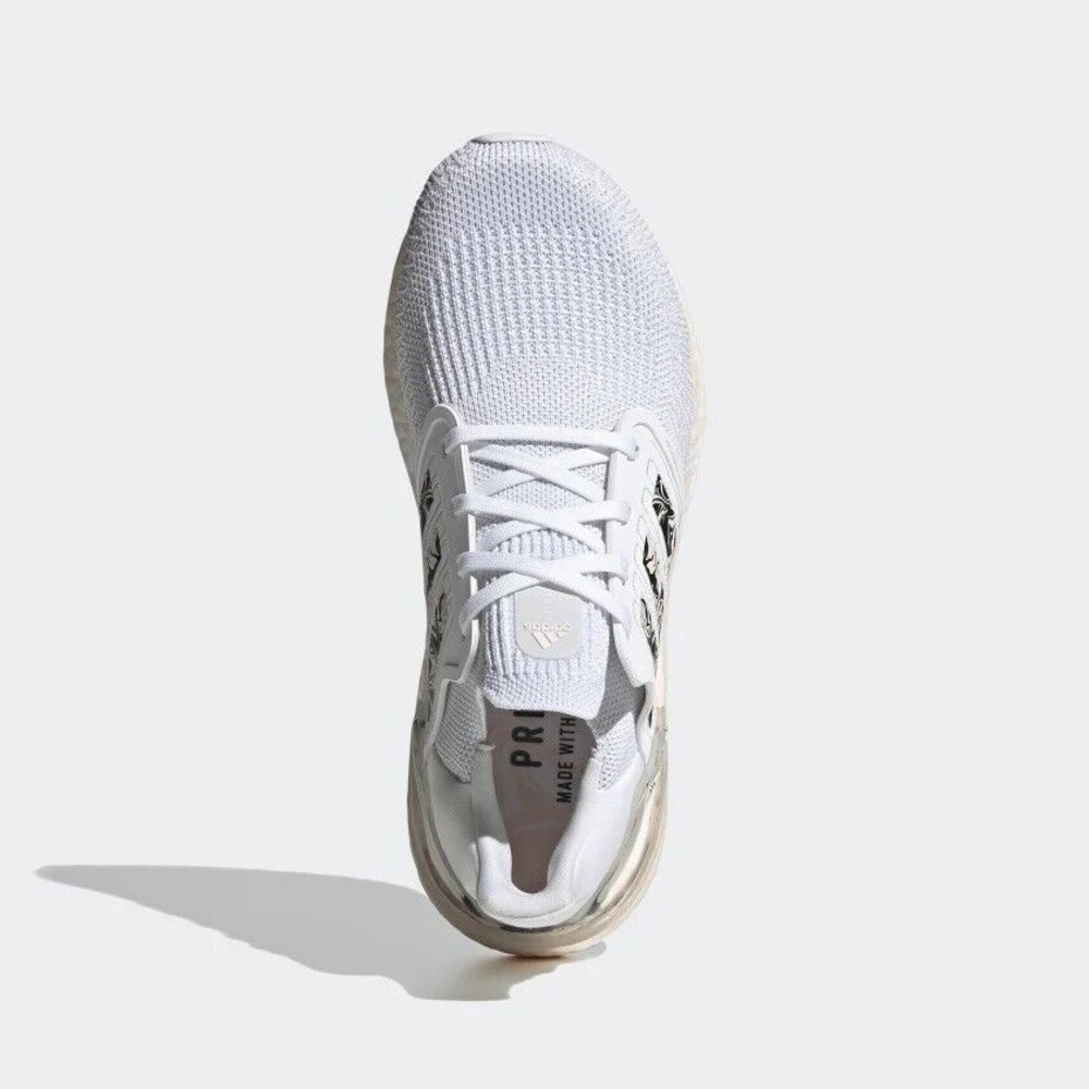 WOMEN'S adidas UltraBoost 20 Glam Pack - White Pink Tint FW5721 - Picture 3 of 10